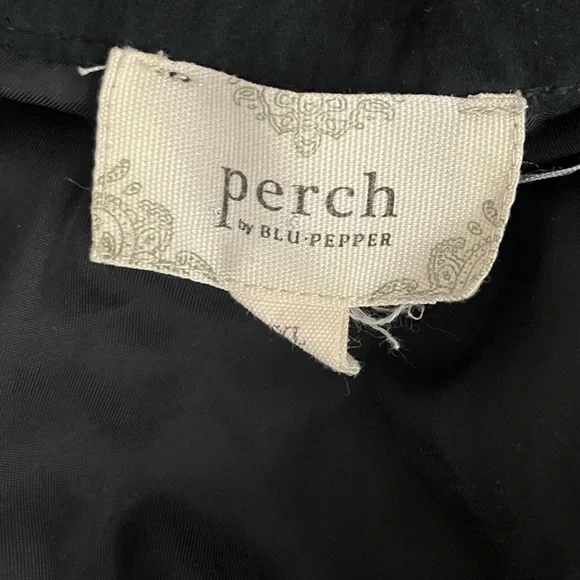 PERCH BY BLU PEPPER 3X BLACK POCKETS ROLL TAB SLEEVES LIGHTWEIGHT HOODED JACKET - Picture 4 of 4